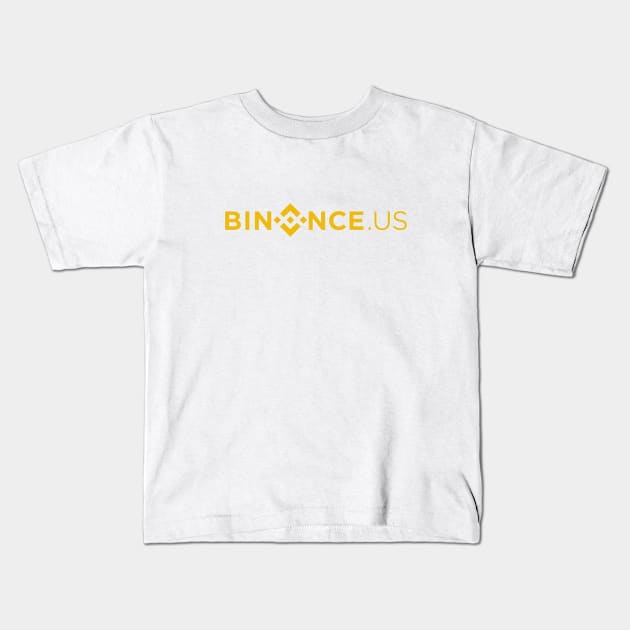 Binance.us logo Kids T-Shirt by KryptoMadeEazy